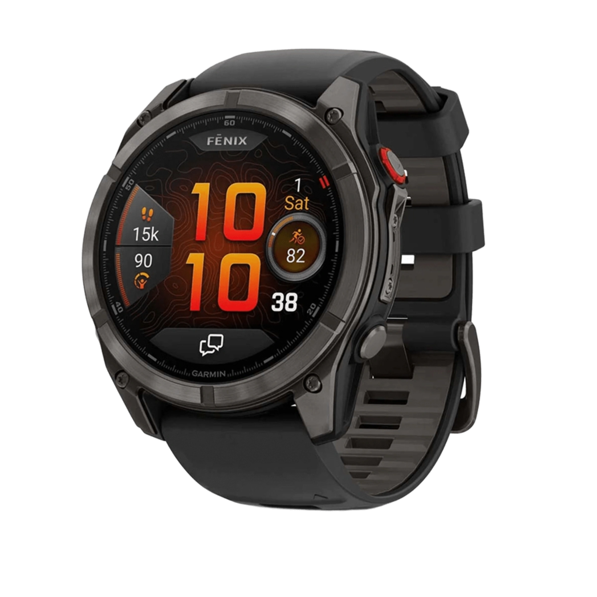 Смарт-годинник Garmin Fenix 8 Pro 51 mm AMOLED Sapphire - Carbon Gray DLC Titanium with Black/Pebble Gray Silicone Band (010-03199-00/01)