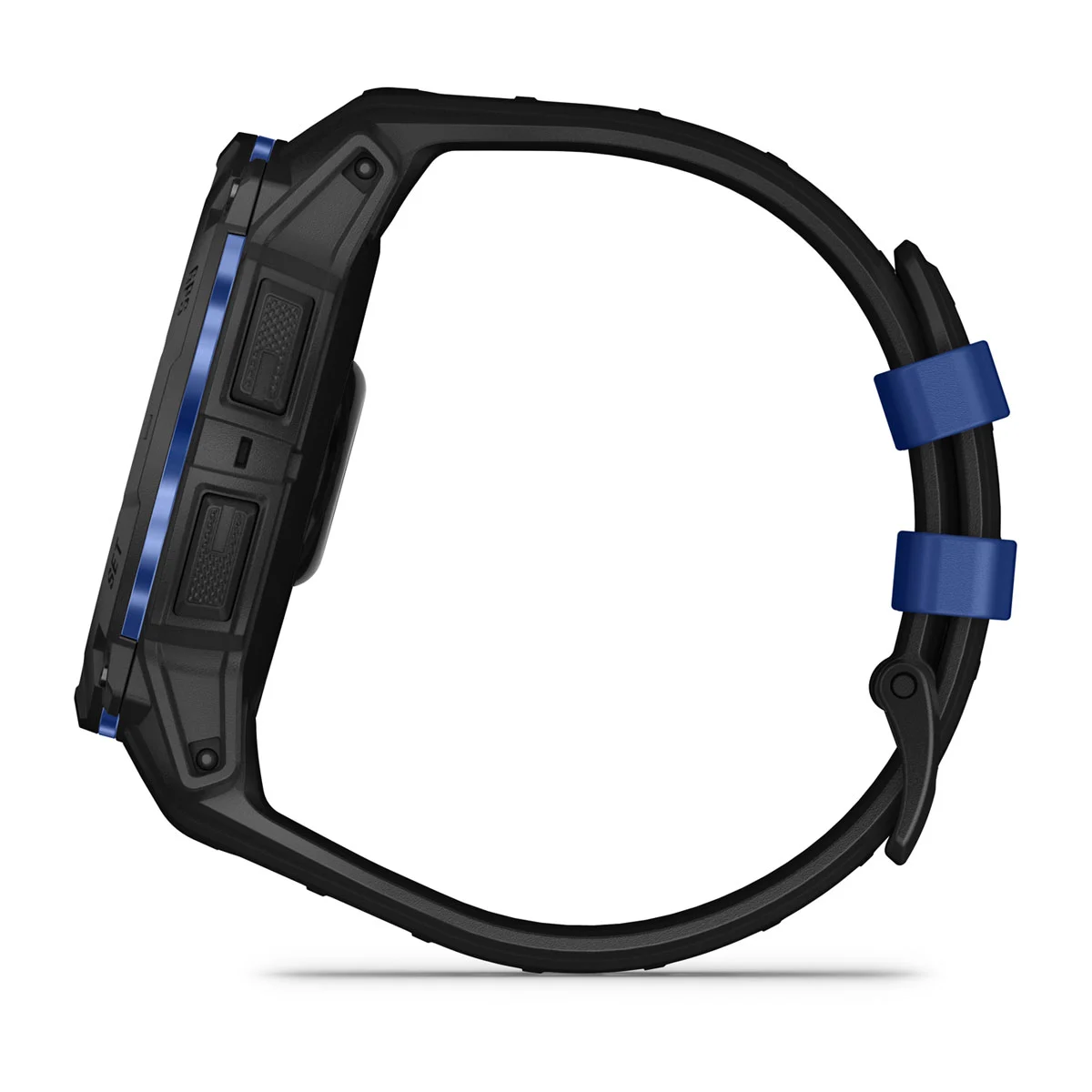 Смарт-годинник Garmin Instinct 3 50mm AMOLED Black with Black/Bolt Blue Band (010-03020-03)