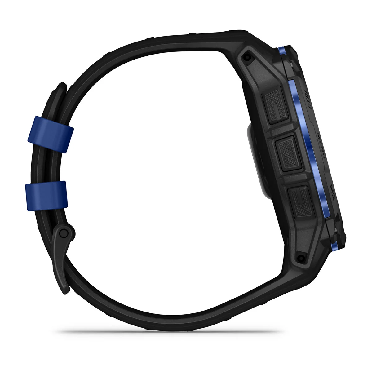 Смарт-годинник Garmin Instinct 3 50mm AMOLED Black with Black/Bolt Blue Band (010-03020-03)