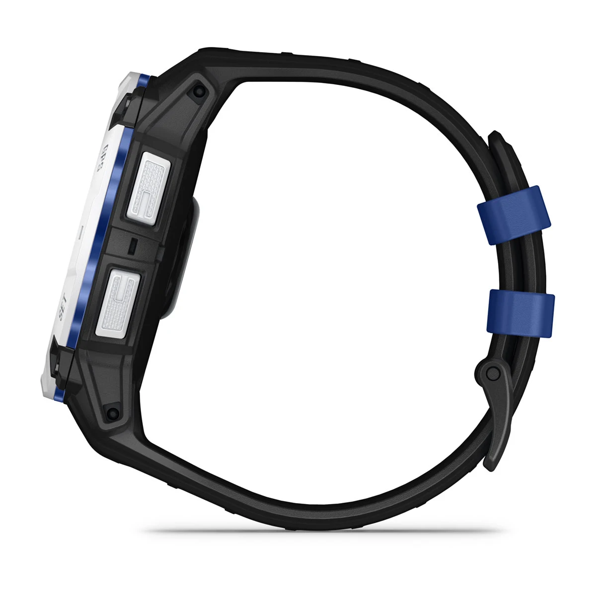 Смарт-годинник Garmin Instinct 3 50mm Solar Whitestone with Black/Bolt Blue Band (010-02935-03)