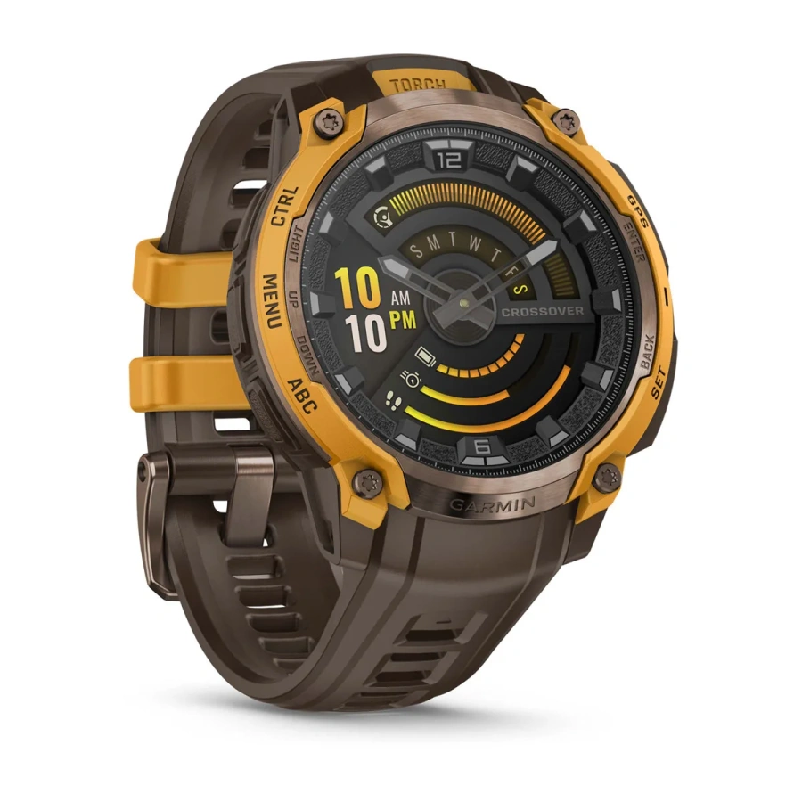 Смарт-годинник Garmin Instinct Crossover AMOLED Bronze/Sunburst (010-03398-01)