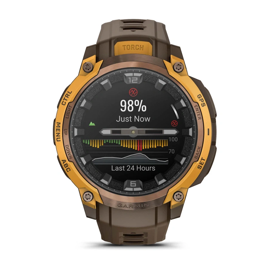 Смарт-годинник Garmin Instinct Crossover AMOLED Bronze/Sunburst (010-03398-01)