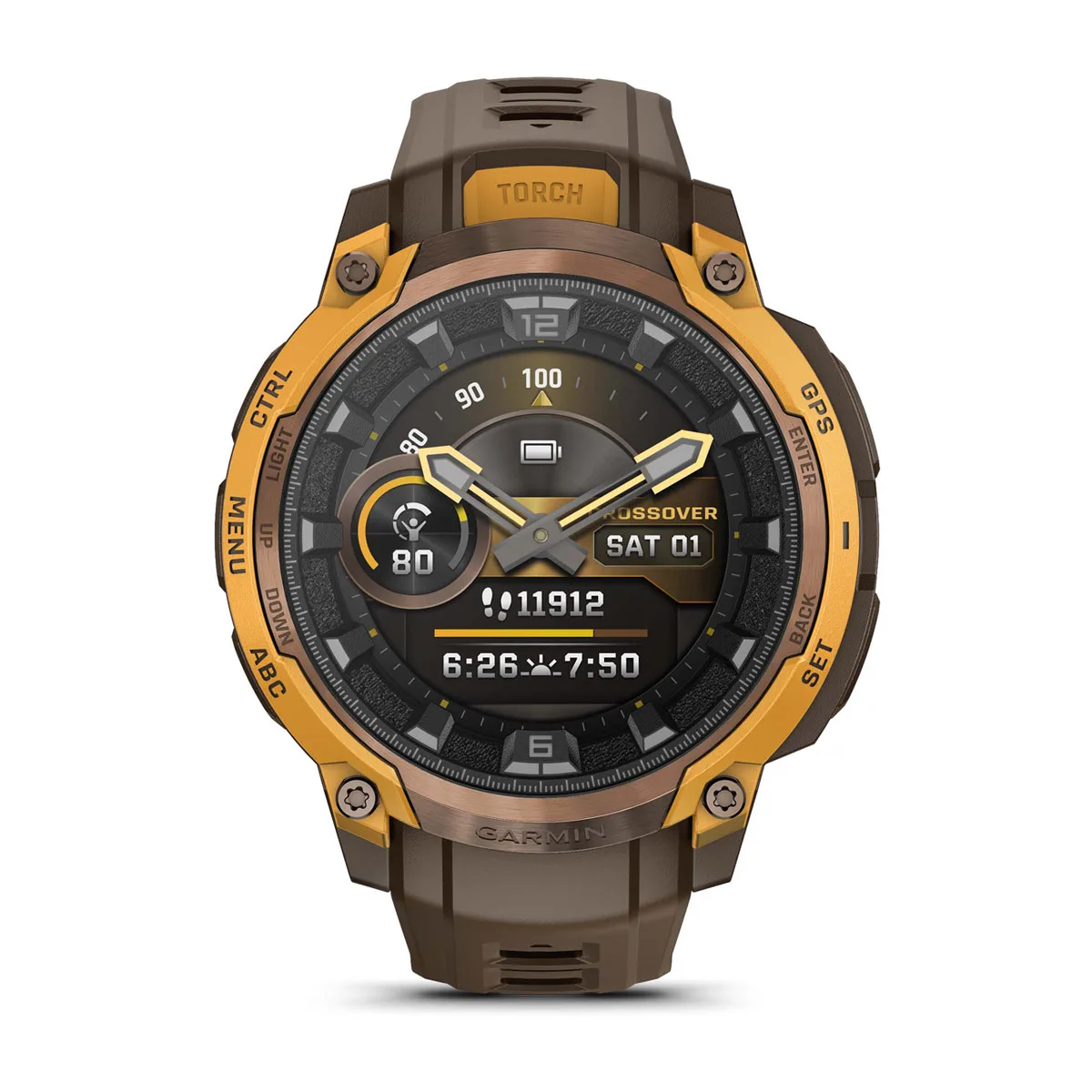 Смарт-часы Garmin Instinct Crossover AMOLED Bronze/Sunburst (010-03398-01)