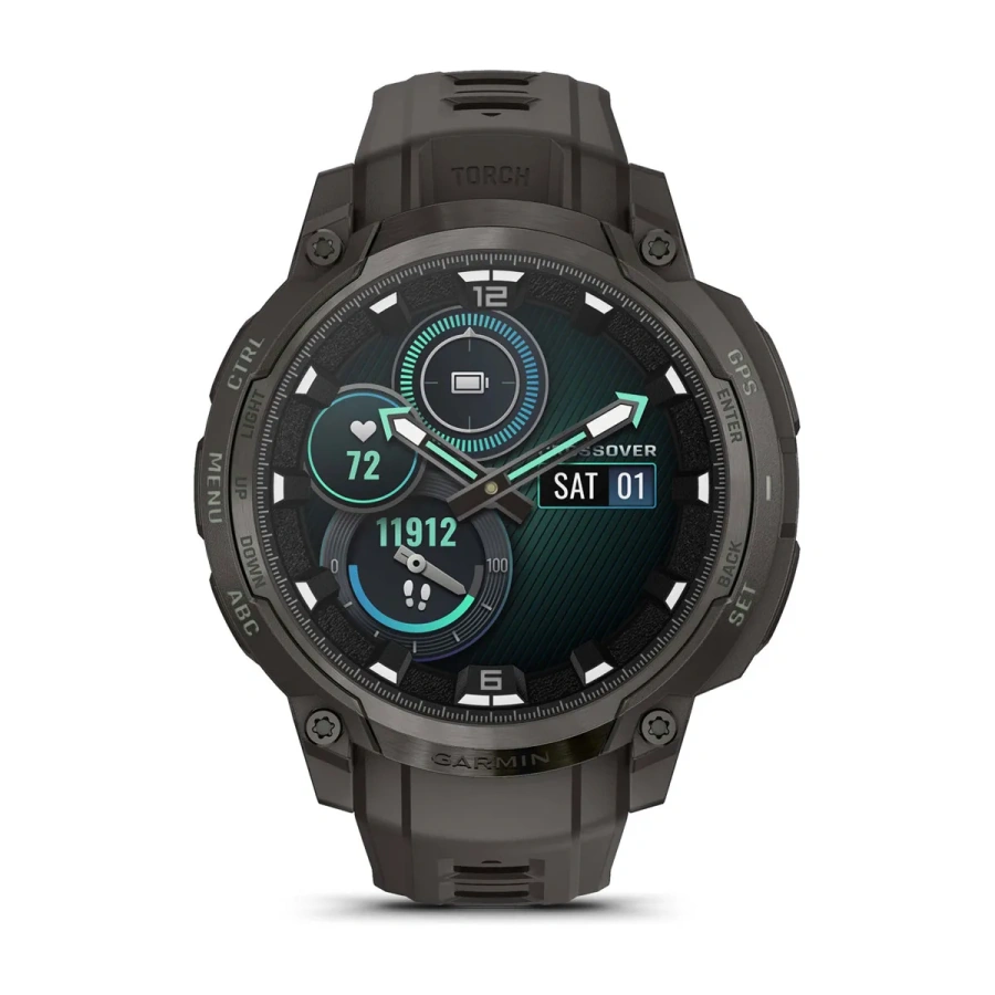 Смарт-годинник Garmin Instinct Crossover AMOLED Charcoal (010-03398-00)