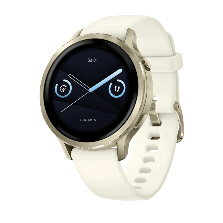 Смарт-годинник Garmin Venu 4 41 mm Lunar Gold with Bone Silicone Band (010-03013-00)