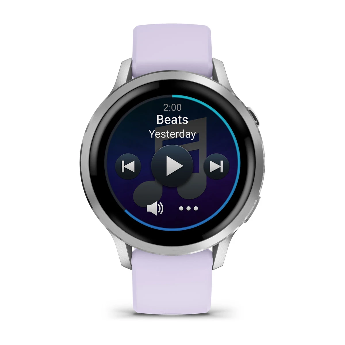 Смарт-годинник Garmin Venu 4 41 mm Silver with Periwinkle Silicone Band (010-03013-01)