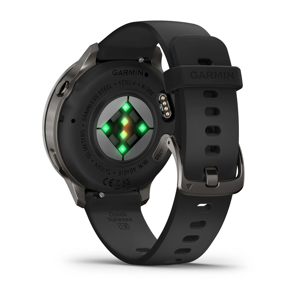 Смарт-часы Garmin Venu 4 41 mm Slate with Black Silicone Band (010-03013-02)