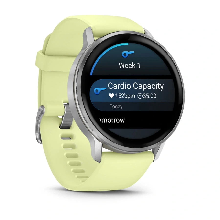Смарт-часы Garmin Venu 4 45 mm Silver with Citron Silicone band (010-03014-02)