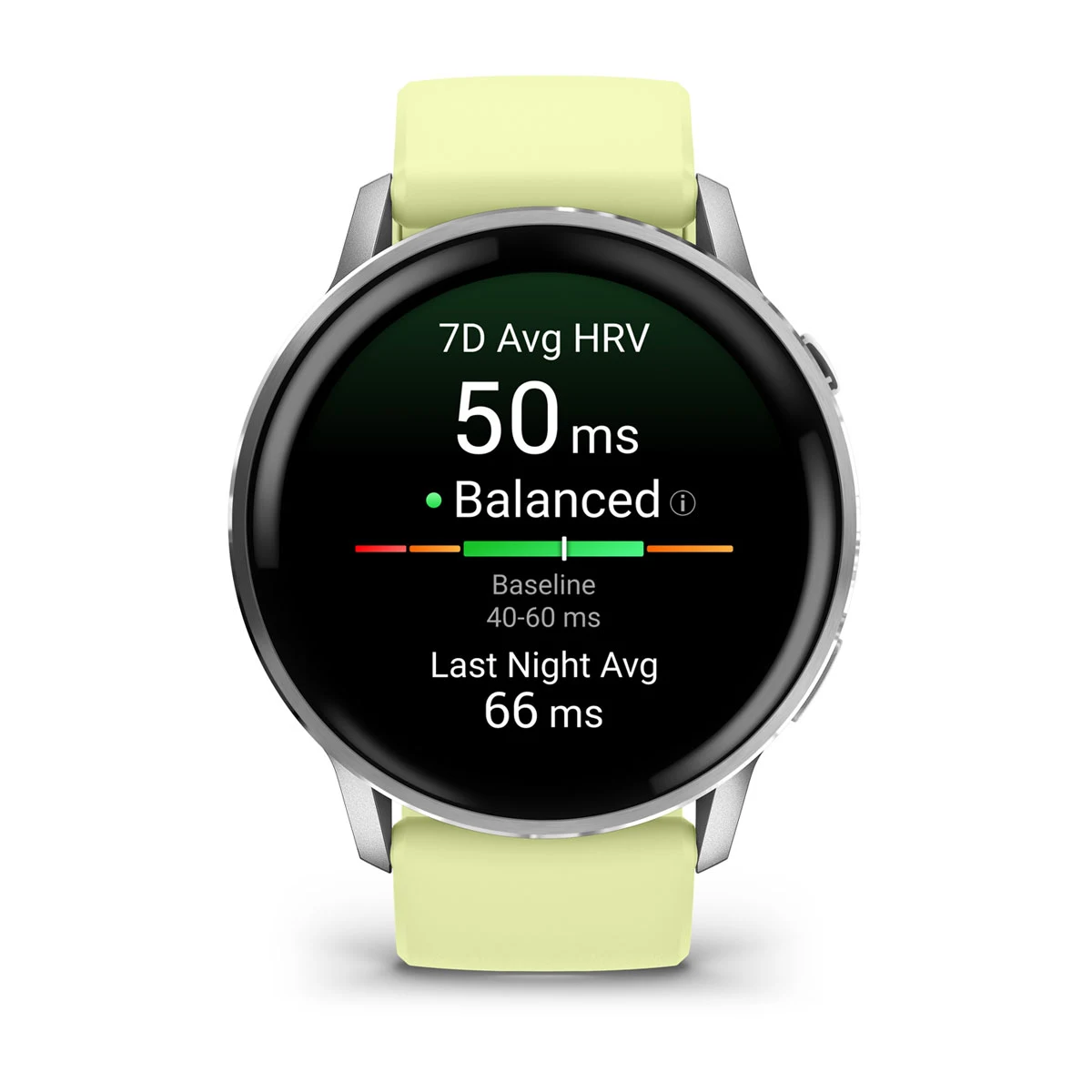 Смарт-годинник Garmin Venu 4 45 mm Silver with Citron Silicone band (010-03014-02)