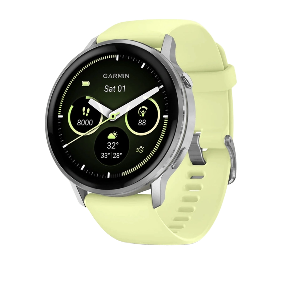 Смарт-часы Garmin Venu 4 45 mm Silver with Citron Silicone band (010-03014-02)