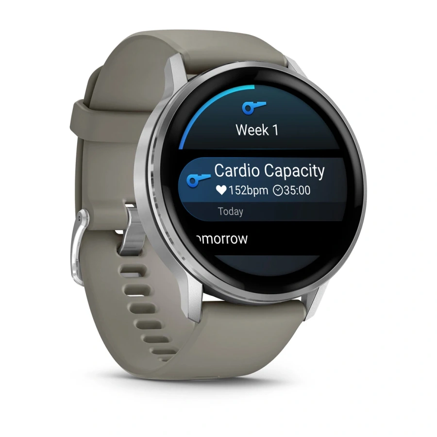 Смарт-часы Garmin Venu 4 45 mm Silver with Silver Gray Silicone Band (010-03014-01)