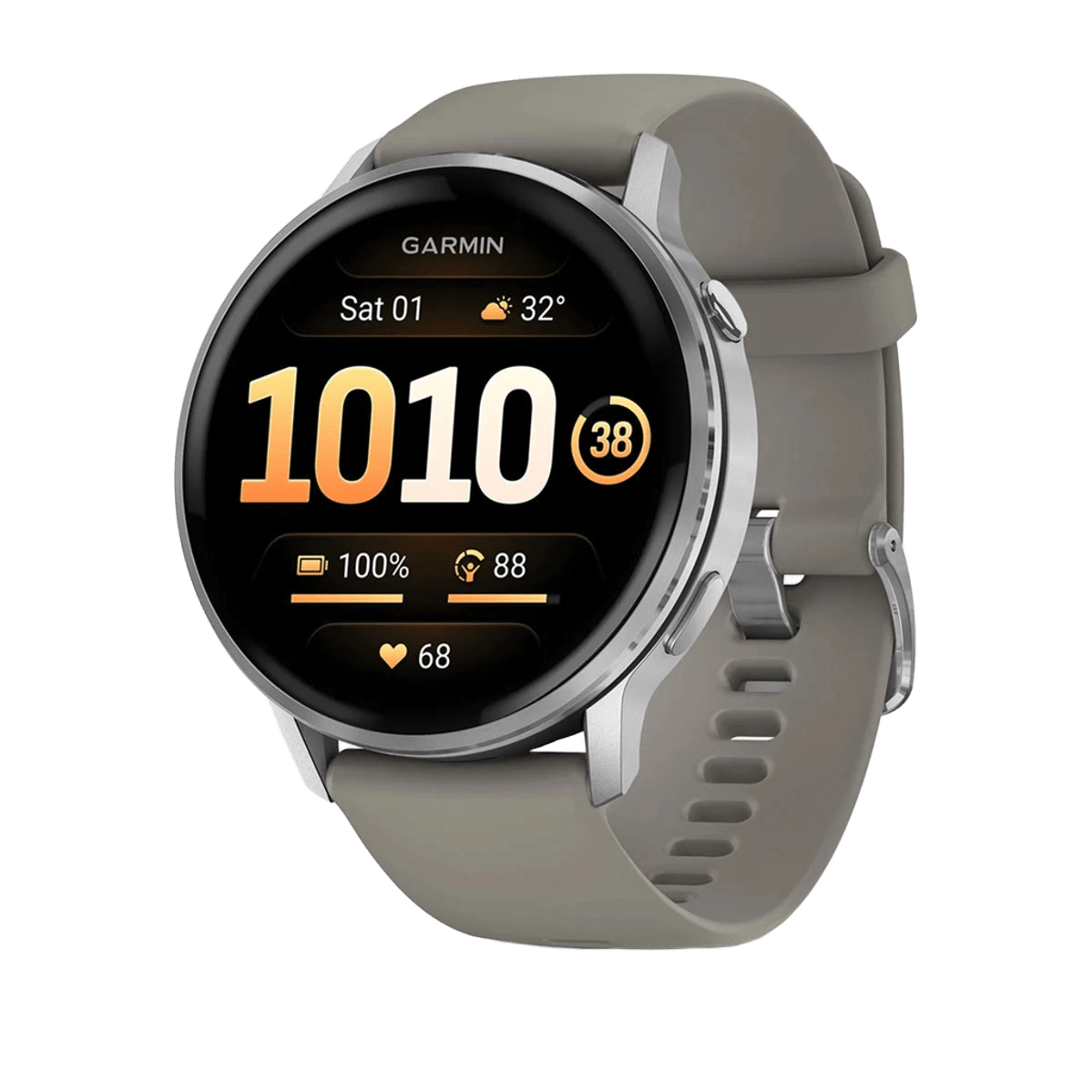 Смарт-часы Garmin Venu 4 45 mm Silver with Silver Gray Silicone Band (010-03014-01)