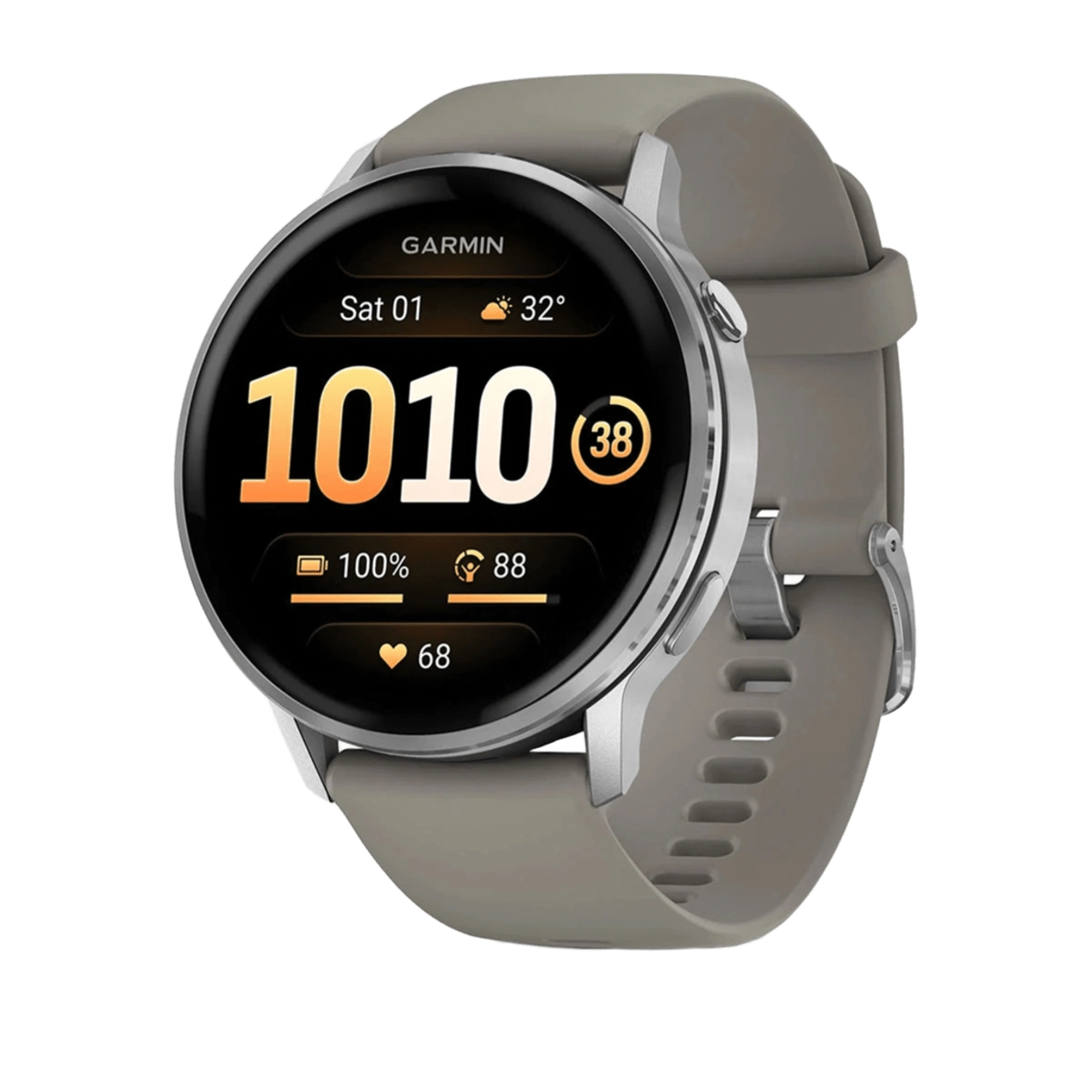 Смарт-часы Garmin Venu 4 45 mm Silver with Silver Gray Silicone Band (010-03014-01)