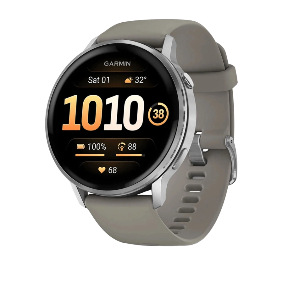 Смарт-часы Garmin Venu 4 45 mm Silver with Silver Gray Silicone Band (010-03014-01)