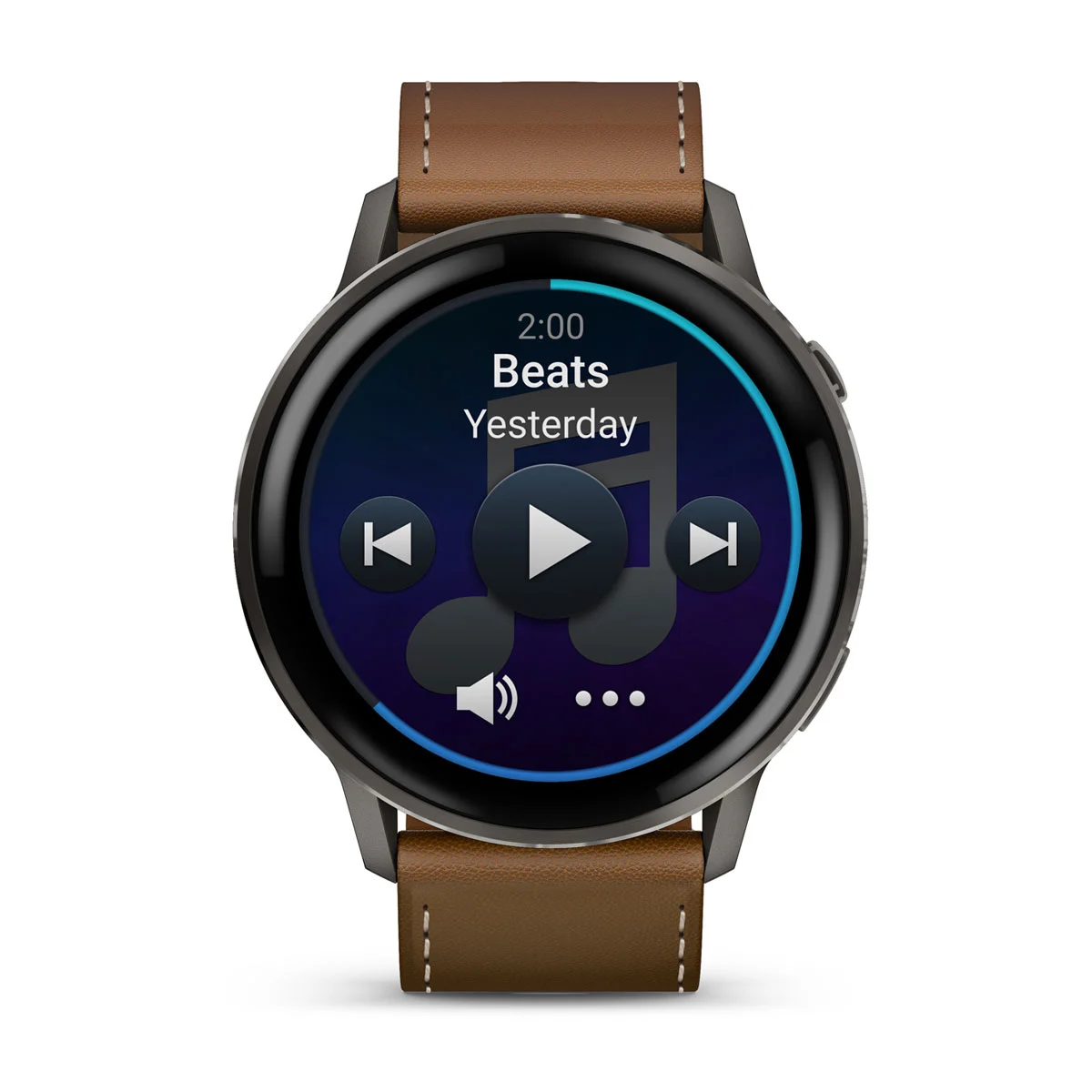 Смарт-часы Garmin Venu 4 45 mm Slate with Black Silicone Band and Brown Leather Band (010-03014-03)