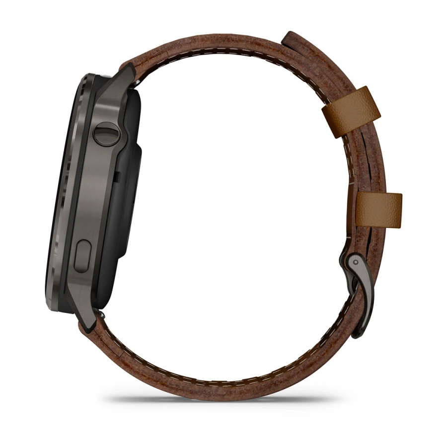 Смарт-часы Garmin Venu 4 45 mm Slate with Black Silicone Band and Brown Leather Band (010-03014-03)