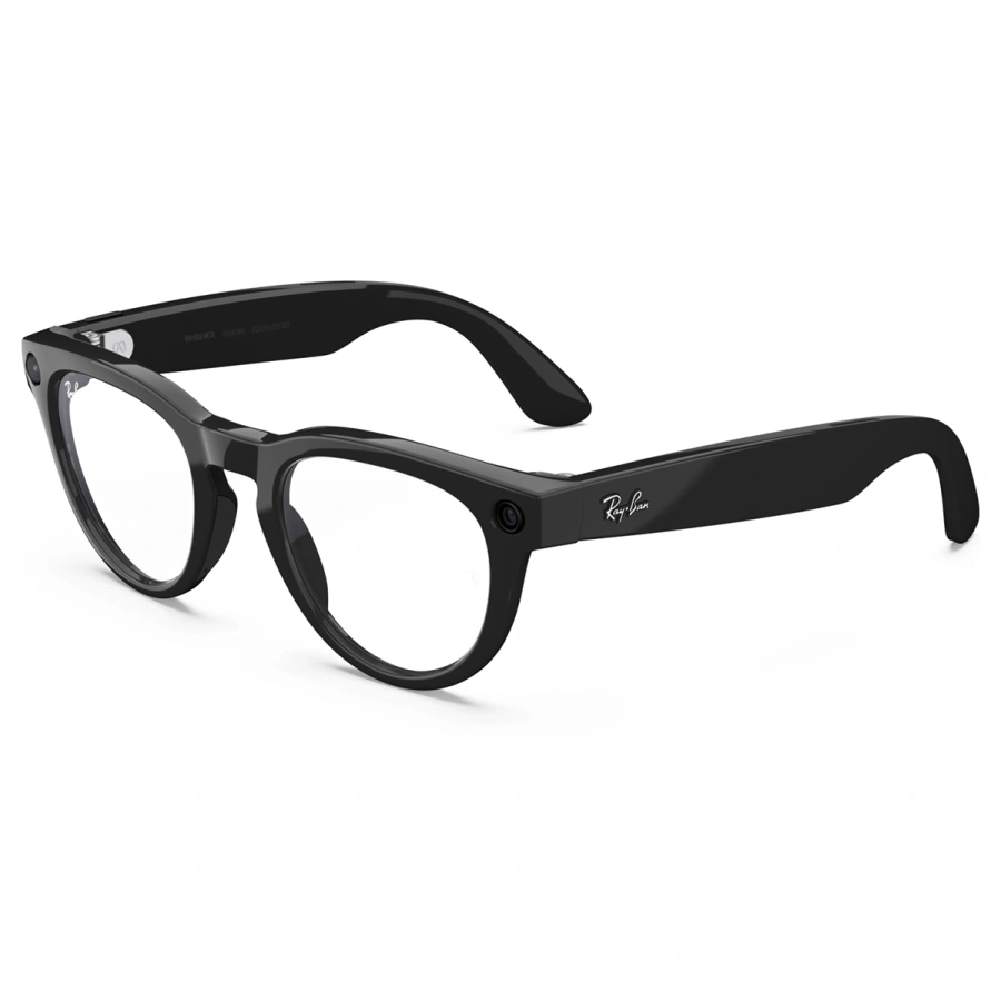 Смарт-окуляри Ray-Ban | Meta Headliner [Gen 2] Low Bridge Fit Standard Shiny Black Frame / Clear to Sapphire Transitions Lenses