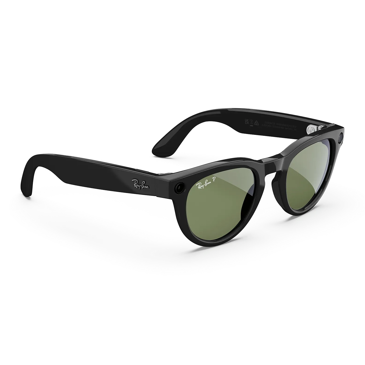 Смарт-очки Ray-Ban | Meta Headliner [Gen 2] Low Bridge Fit Standard Shiny Black Frame / G-15 Green Lenses (RW4013F 601/71 51-23)