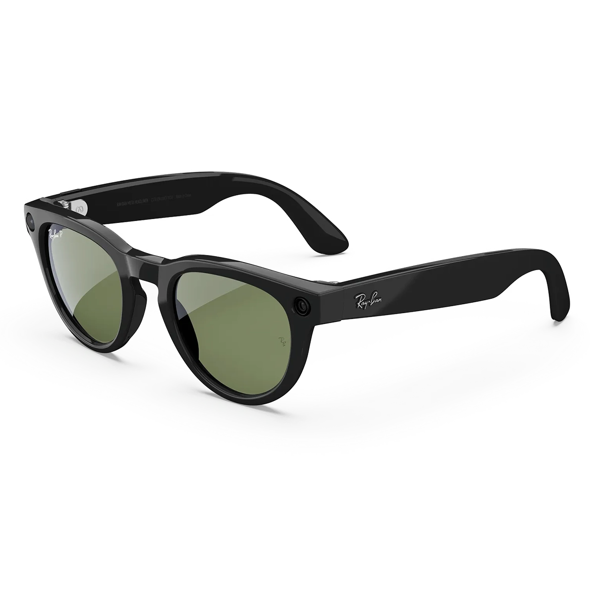 Смарт-очки Ray-Ban | Meta Headliner [Gen 2] Low Bridge Fit Standard Shiny Black Frame / G-15 Green Lenses (RW4013F 601/71 51-23)