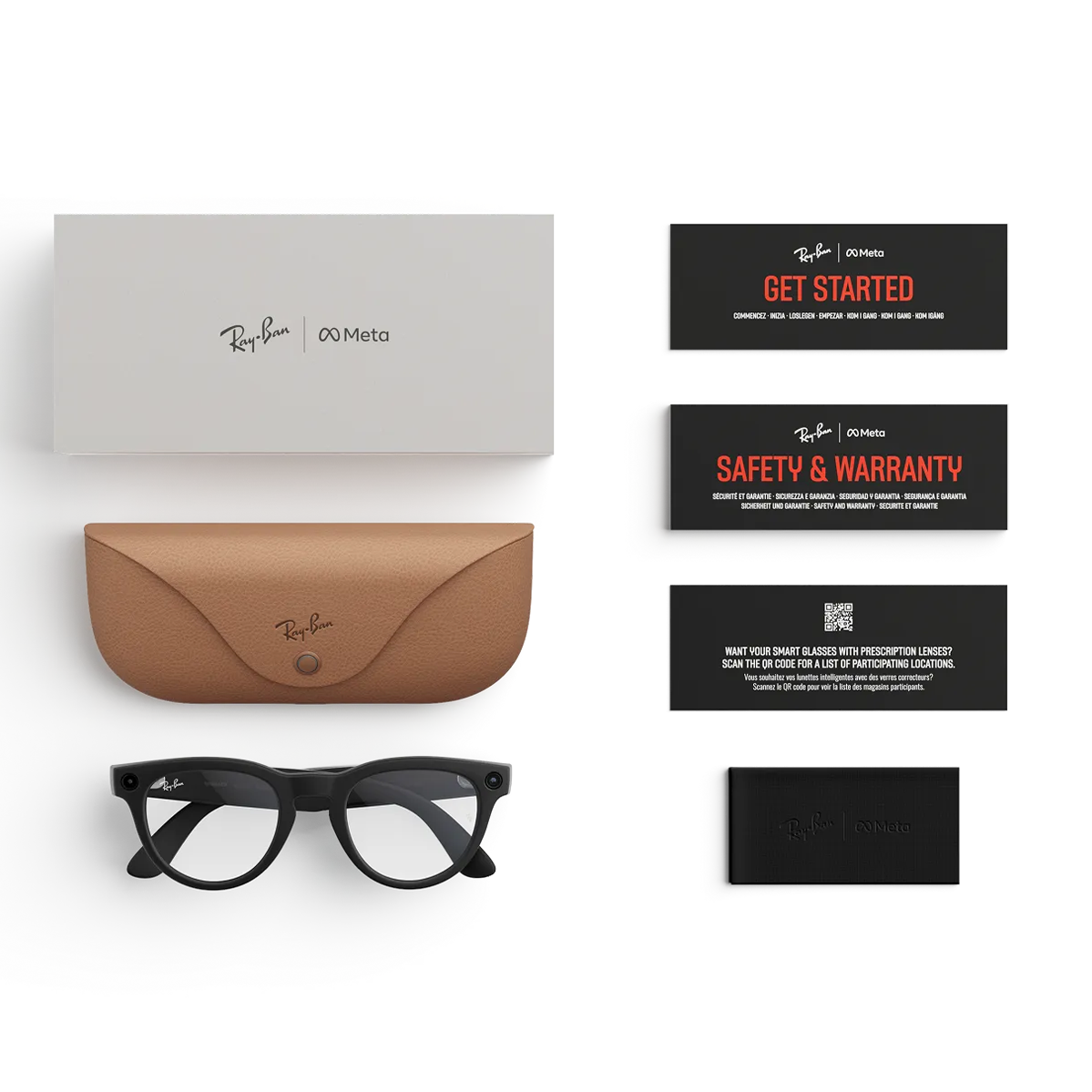 Смарт-очки Ray-Ban | Meta Headliner [Gen 2] Standard Matte Black Frame / Clear Lenses
