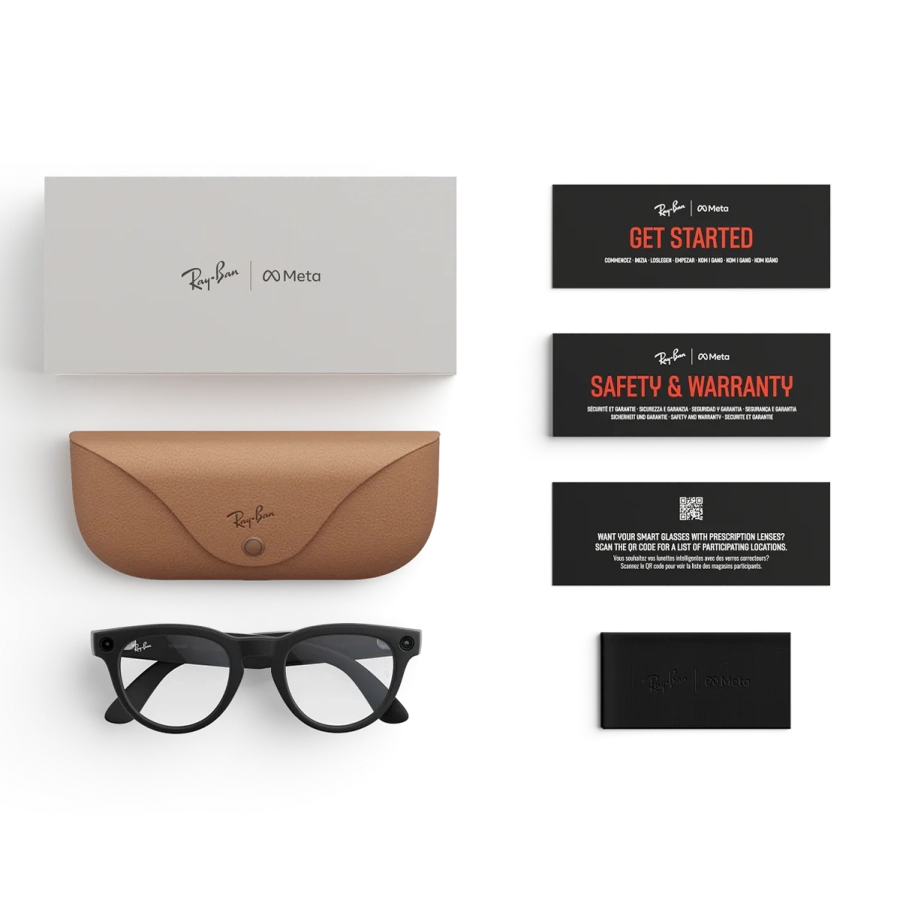 Смарт-окуляри Ray-Ban | Meta Headliner [Gen 2] Standard Matte Black Frame / Clear Lenses (RW4013 601SSB 50-23)