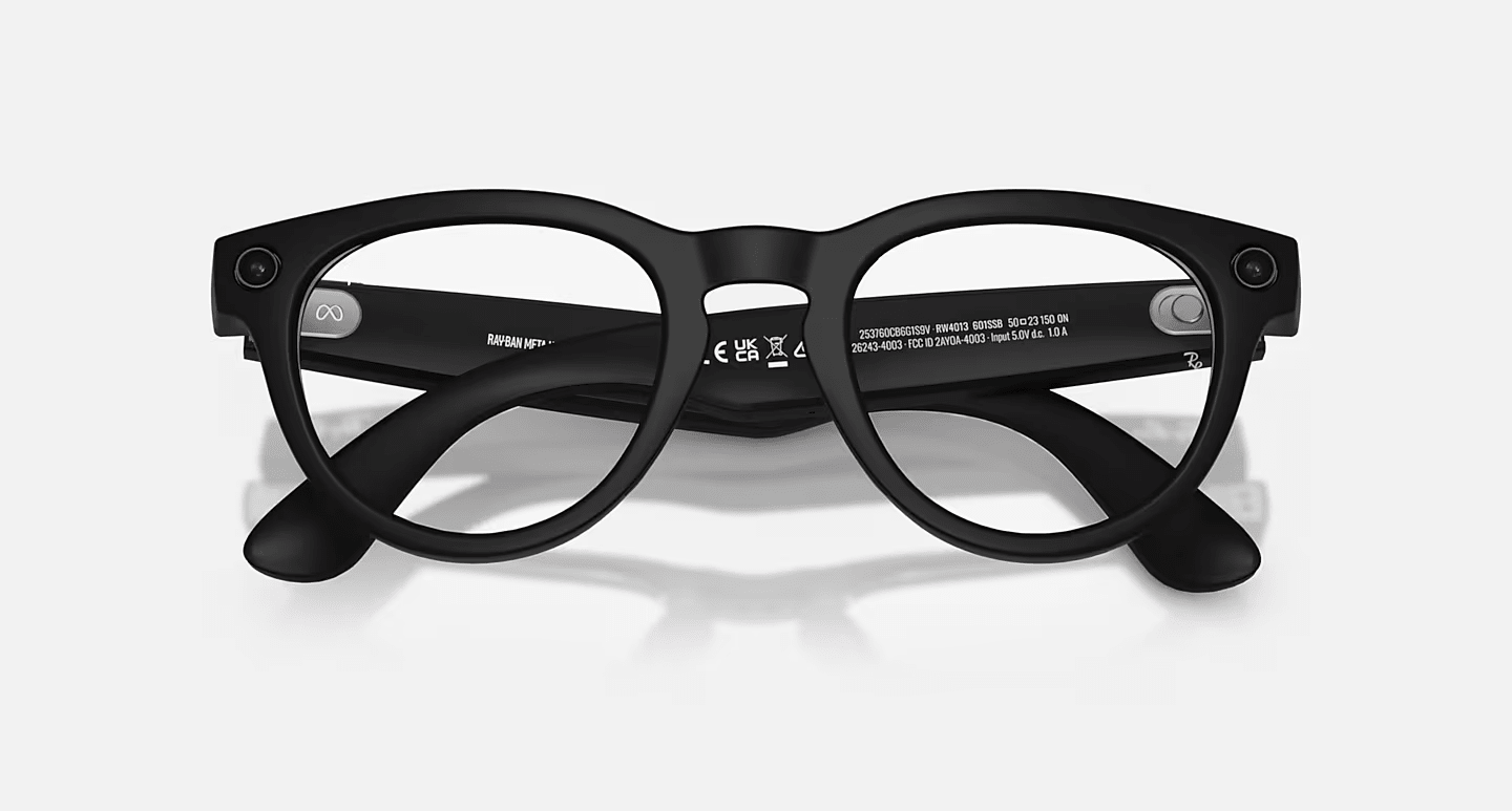 Смарт-очки Ray-Ban | Meta Headliner [Gen 2] Standard Matte Black Frame / Clear Lenses