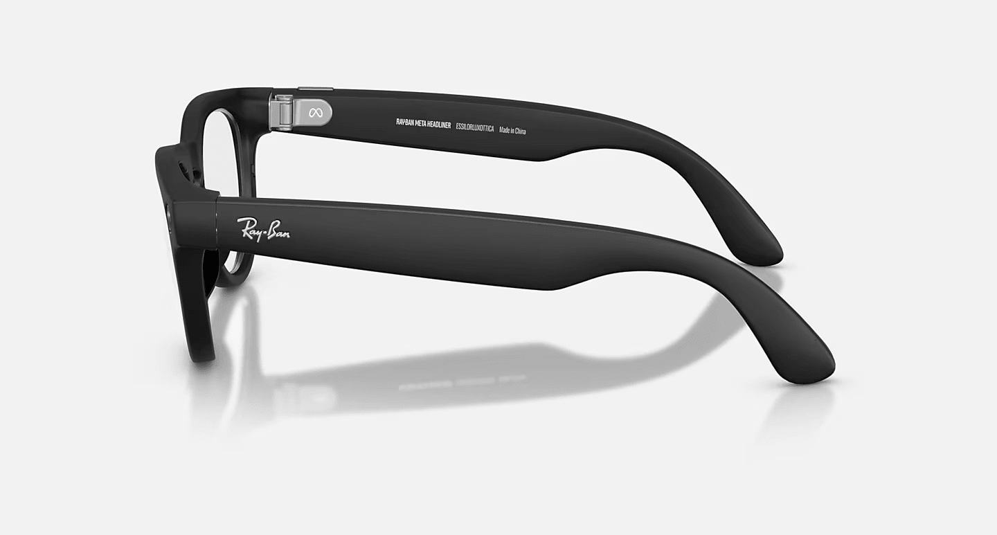 Смарт-очки Ray-Ban | Meta Headliner [Gen 2] Standard Matte Black Frame / Clear Lenses
