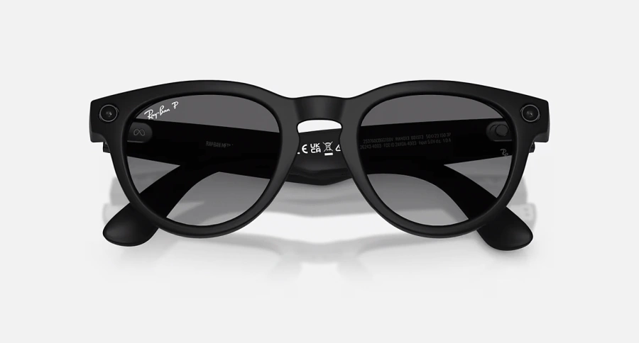 Смарт-окуляри Ray-Ban | Meta Headliner [Gen 2] Standard Matte Black Frame / Gradient Graphite Lenses (RW4013 601ST3 50-23)