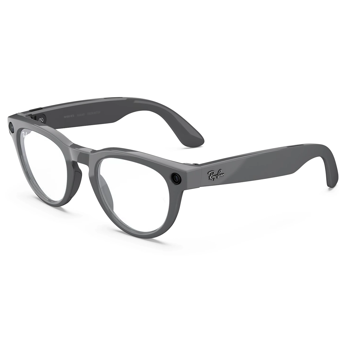 Смарт-очки Ray-Ban | Meta Headliner [Gen 2] Standard Shiny Asteroid Grey Frame / Clear to Emerald Transitions Lenses (RW4013 6702CE 50-23)