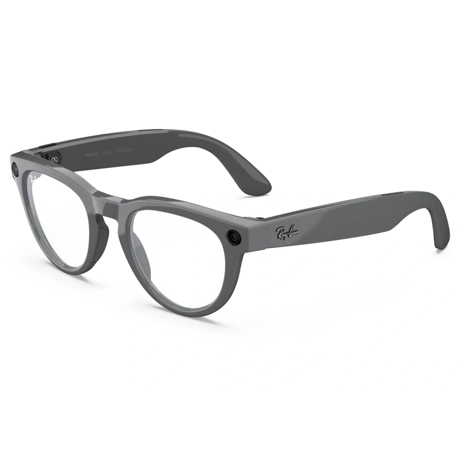 Смарт-окуляри Ray-Ban | Meta Headliner [Gen 2] Standard Shiny Asteroid Grey Frame / Clear to Emerald Transitions Lenses (RW4013 6702CE 50-23)