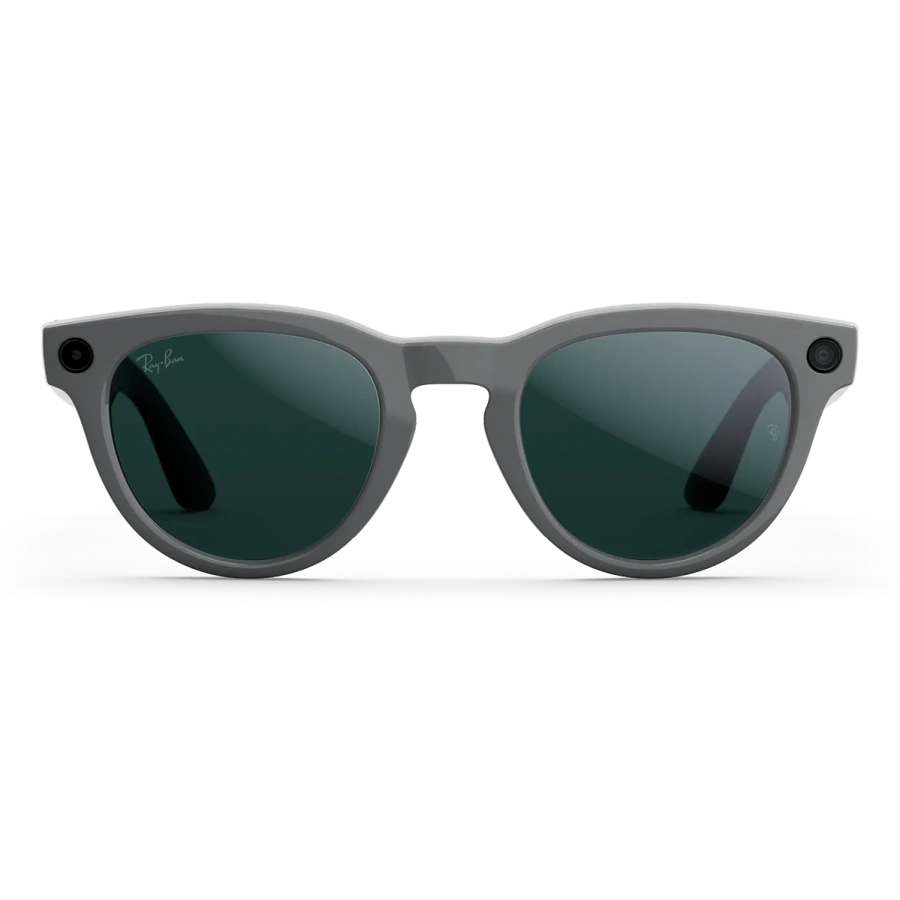 Смарт-окуляри Ray-Ban | Meta Headliner [Gen 2] Standard Shiny Asteroid Grey Frame / Clear to Emerald Transitions Lenses (RW4013 6702CE 50-23)