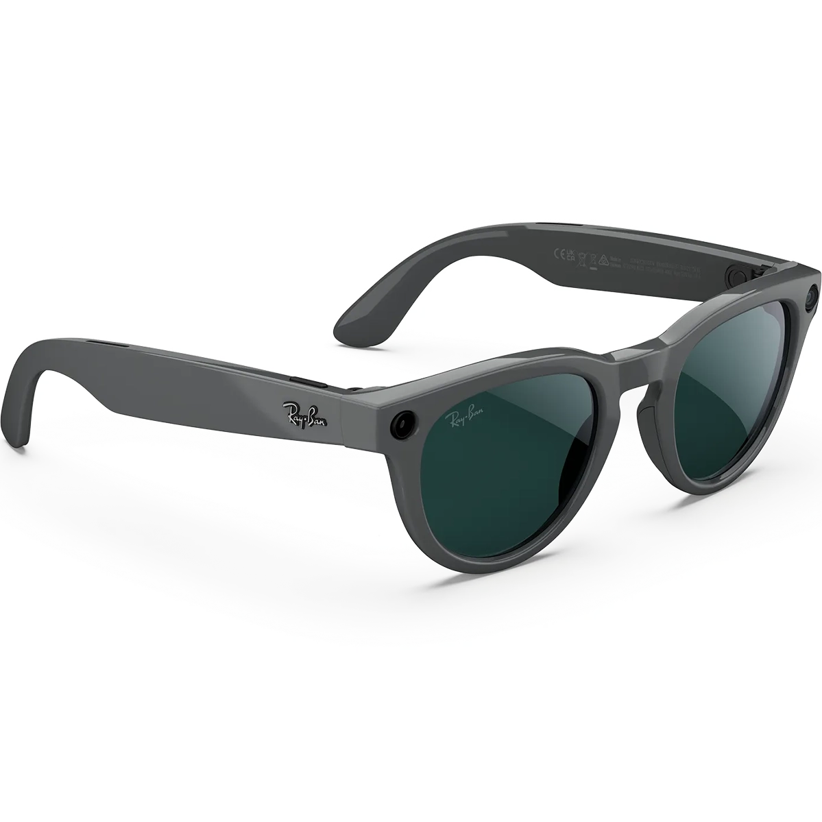Смарт-очки Ray-Ban | Meta Headliner [Gen 2] Standard Shiny Asteroid Grey Frame / Clear to Emerald Transitions Lenses (RW4013 6702CE 50-23)