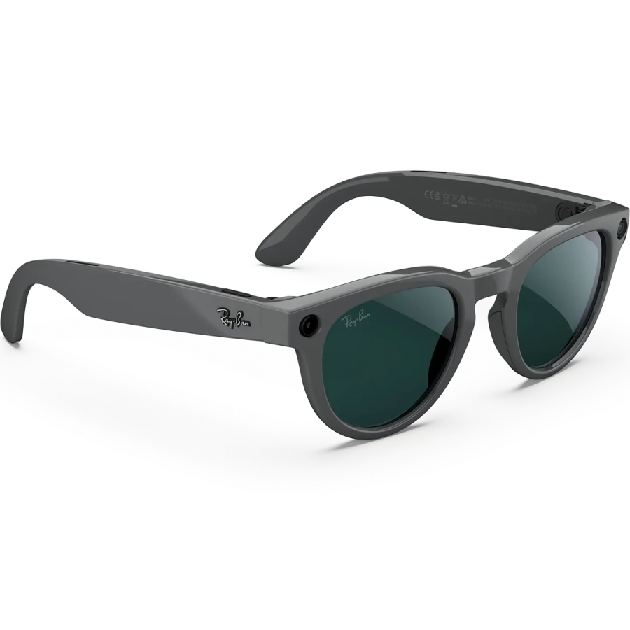 Смарт-окуляри Ray-Ban | Meta Headliner [Gen 2] Standard Shiny Asteroid Grey Frame / Clear to Emerald Transitions Lenses (RW4013 6702CE 50-23)