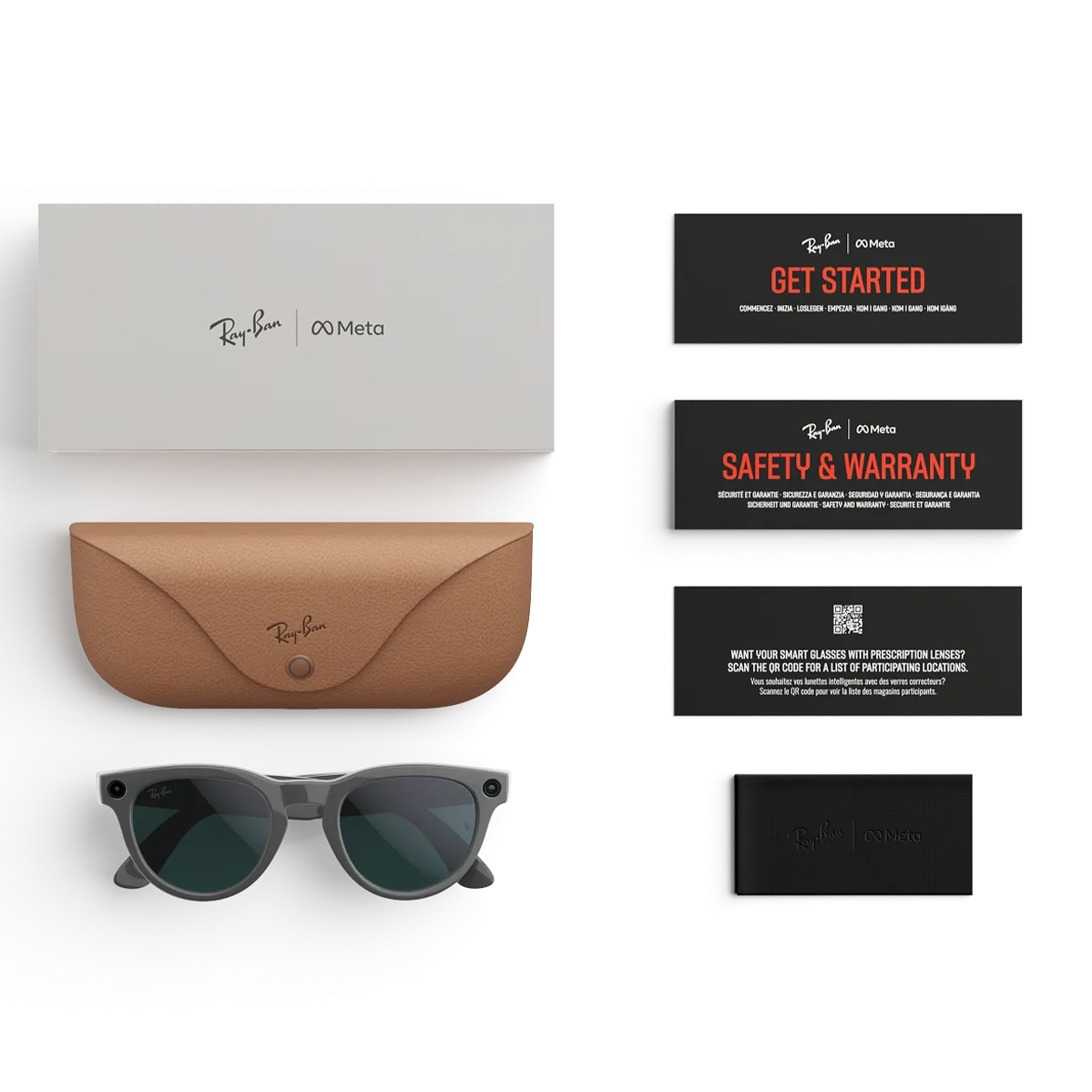 Смарт-очки Ray-Ban | Meta Headliner [Gen 2] Standard Shiny Asteroid Grey Frame / Clear to Emerald Transitions Lenses (RW4013 6702CE 50-23)