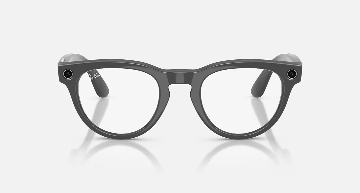 Смарт-очки Ray-Ban | Meta Headliner [Gen 2] Standard Shiny Asteroid Grey Frame / Clear to Emerald Transitions Lenses (RW4013 6702CE 50-23)