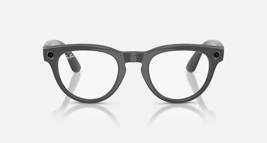 Смарт-окуляри Ray-Ban | Meta Headliner [Gen 2] Standard Shiny Asteroid Grey Frame / Clear to Emerald Transitions Lenses (RW4013 6702CE 50-23)