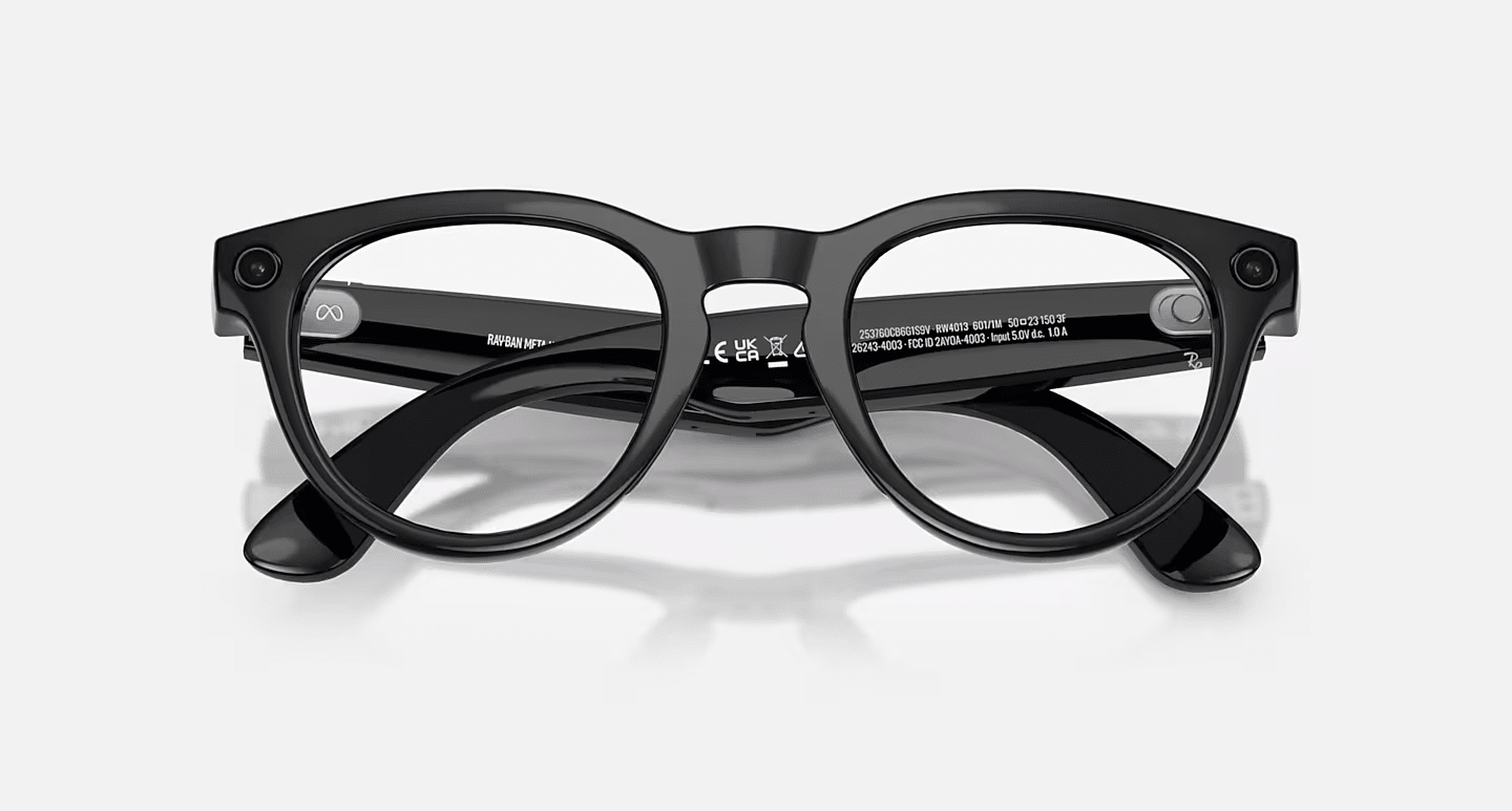 Смарт-очки Ray-Ban | Meta Headliner [Gen 2] Standard Shiny Black Frame / Clear to Graphite Green Transitions Lenses
