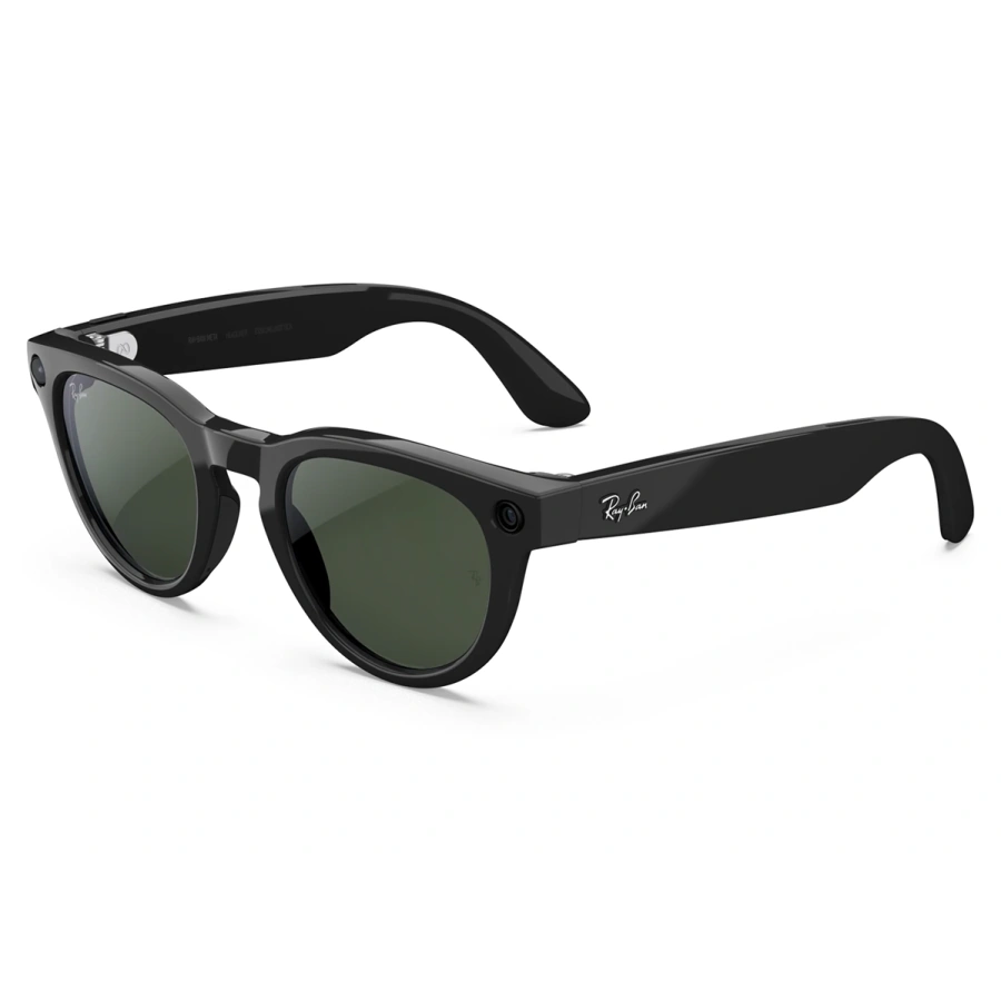 Смарт-окуляри Ray-Ban | Meta Headliner [Gen 2] Standard Shiny Black Frame / Clear to Graphite Green Transitions Lenses