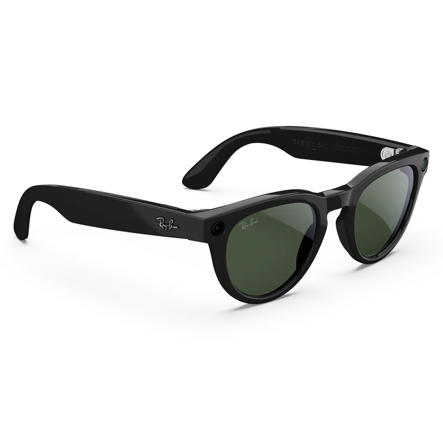 Смарт-окуляри Ray-Ban | Meta Headliner [Gen 2] Standard Shiny Black Frame / Clear to Graphite Green Transitions Lenses