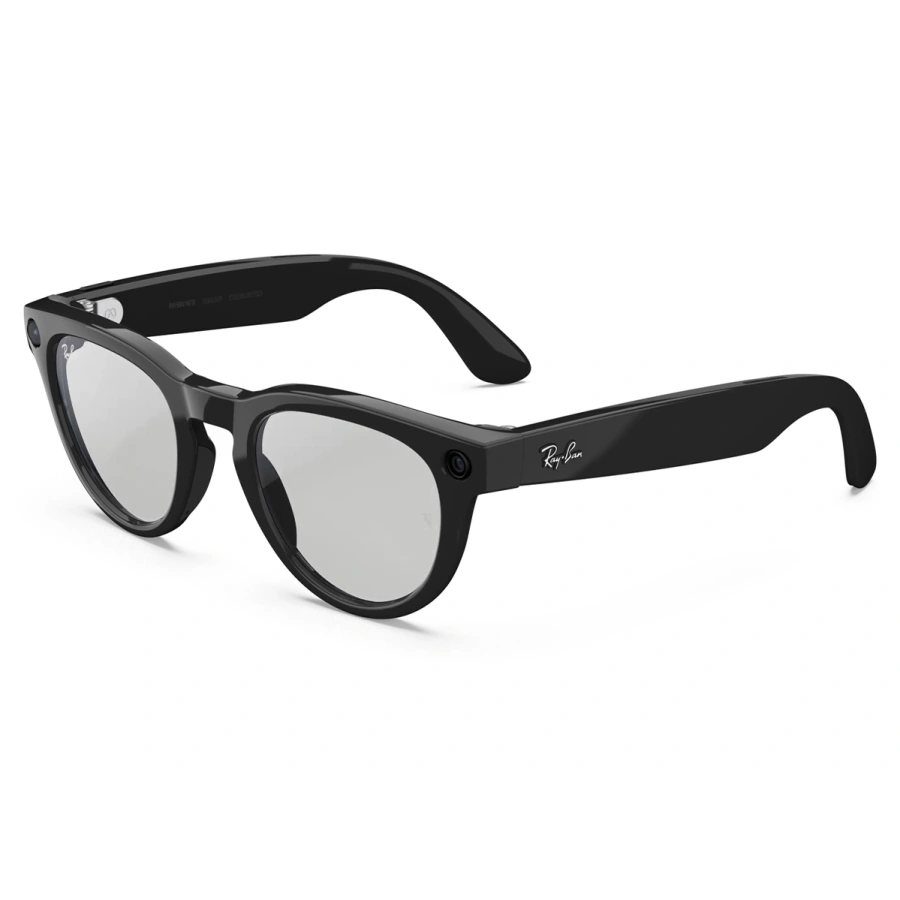 Смарт-окуляри Ray-Ban | Meta Headliner [Gen 2] Standard Shiny Black Frame / Clear to Graphite Green Transitions Lenses