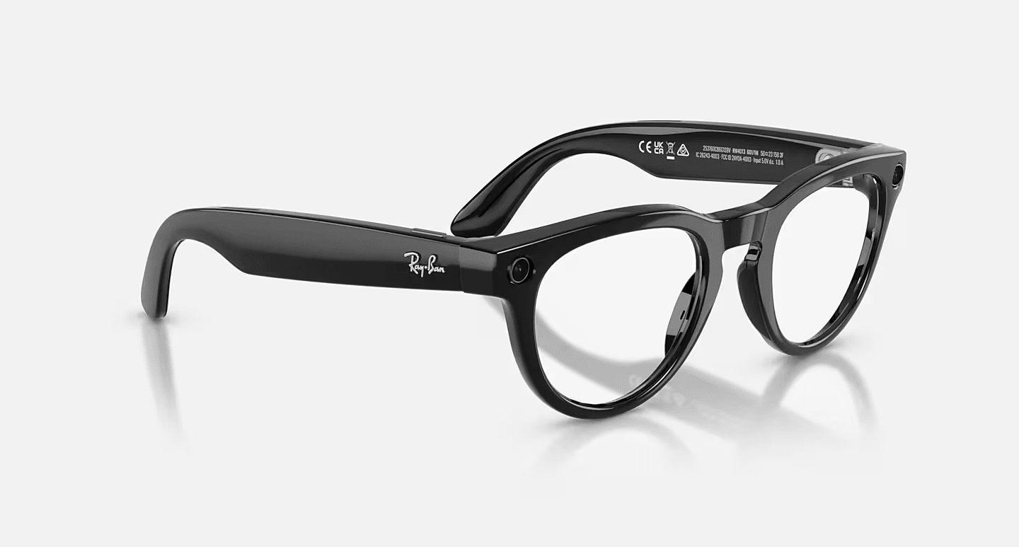 Смарт-очки Ray-Ban | Meta Headliner [Gen 2] Standard Shiny Black Frame / Clear to Graphite Green Transitions Lenses