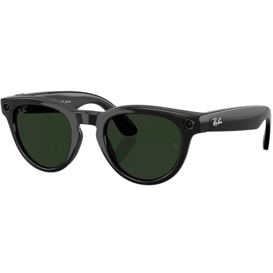 Смарт-окуляри Ray-Ban | Meta Headliner [Gen 2] Standard Shiny Black Frame / Clear to Graphite Green Transitions Lenses