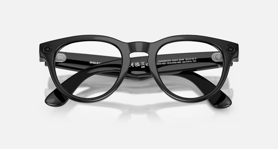 Смарт-окуляри Ray-Ban | Meta Headliner [Gen 2] Standard Shiny Black Frame / Clear to Sapphire Transitions Lenses (RW4013 601/MF 50-23)