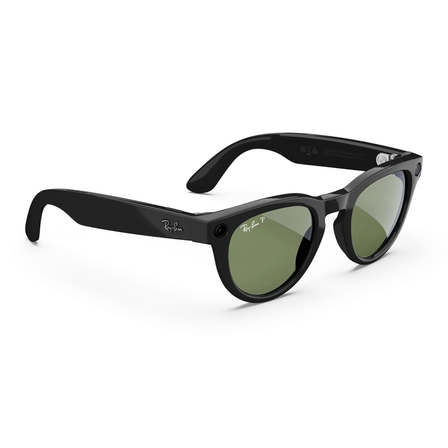 Смарт-окуляри Ray-Ban | Meta Headliner [Gen 2] Standard Shiny Black Frame / G-15 Green Lenses (RW4013 601/71 50-23)