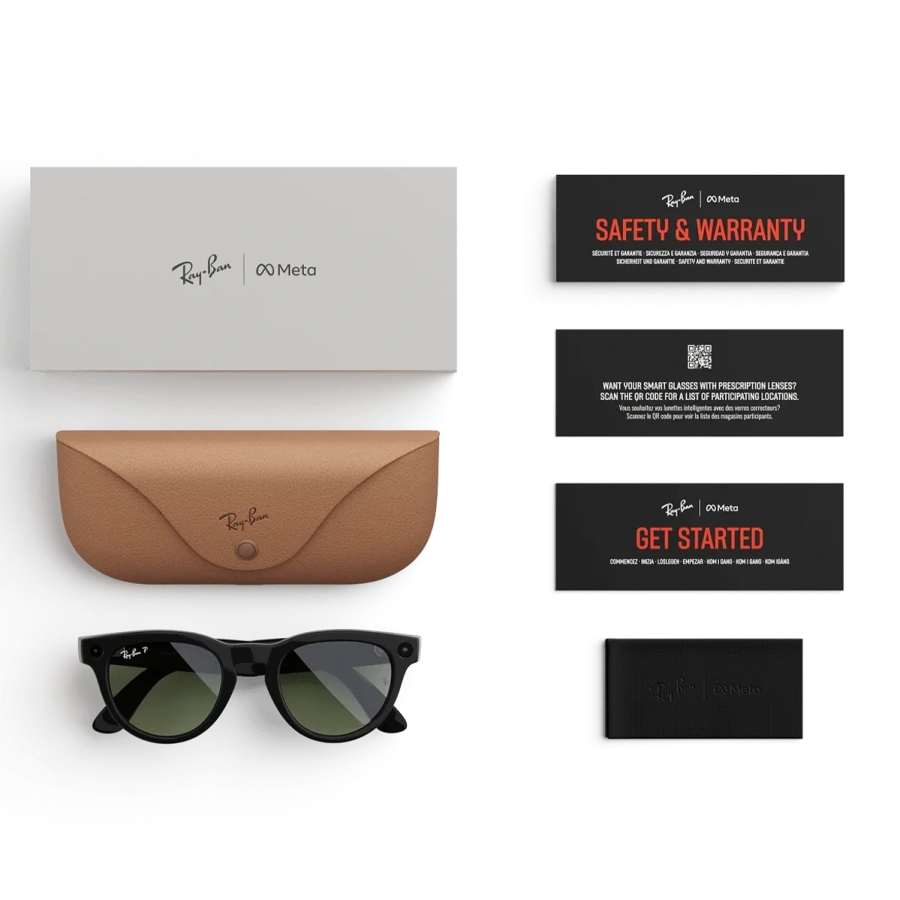 Смарт-окуляри Ray-Ban | Meta Headliner [Gen 2] Standard Shiny Black Frame / G-15 Green Lenses (RW4013 601/71 50-23)