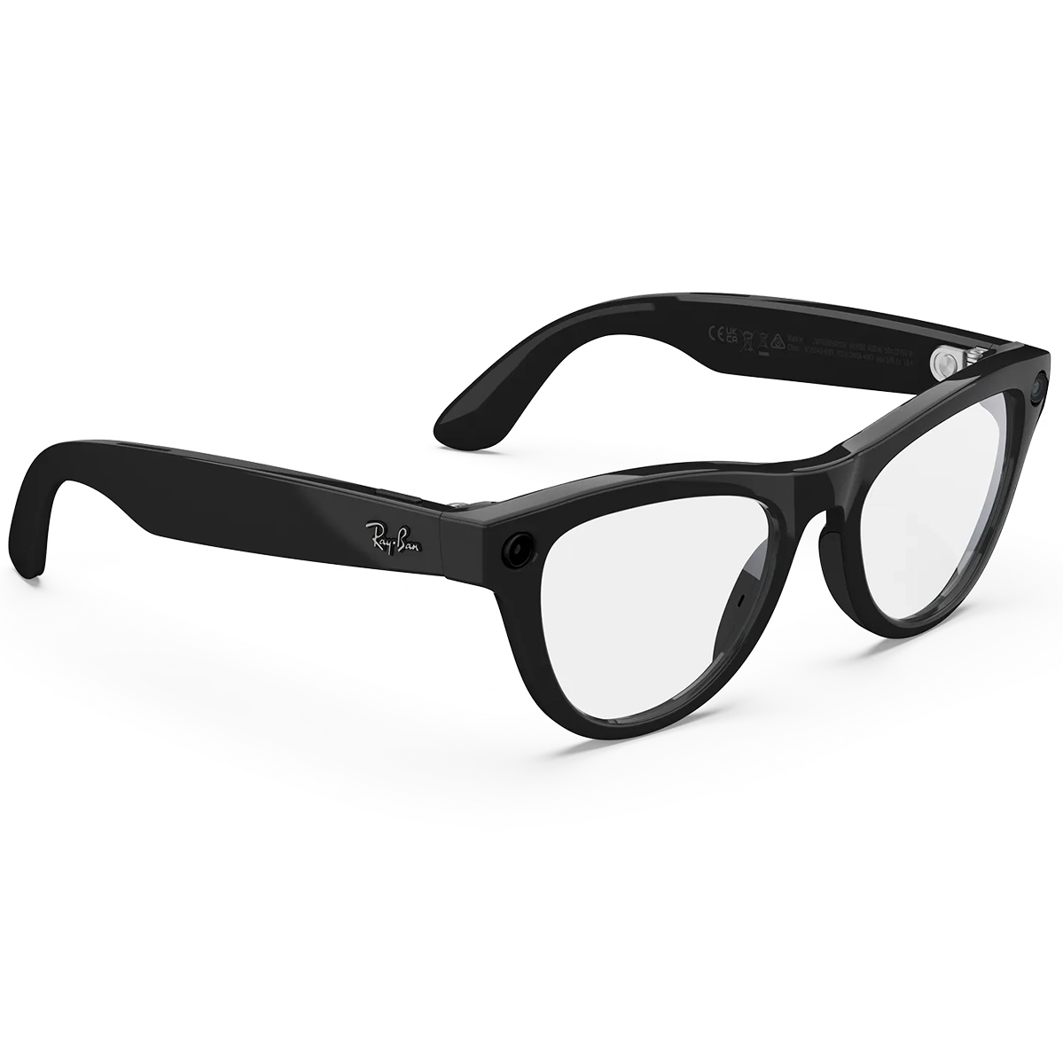 Смарт-очки Ray-Ban | Meta Skyler [Gen 2] Standard Shiny Black Frame / Clear Lenses (RW4014 601/SB 52-20)