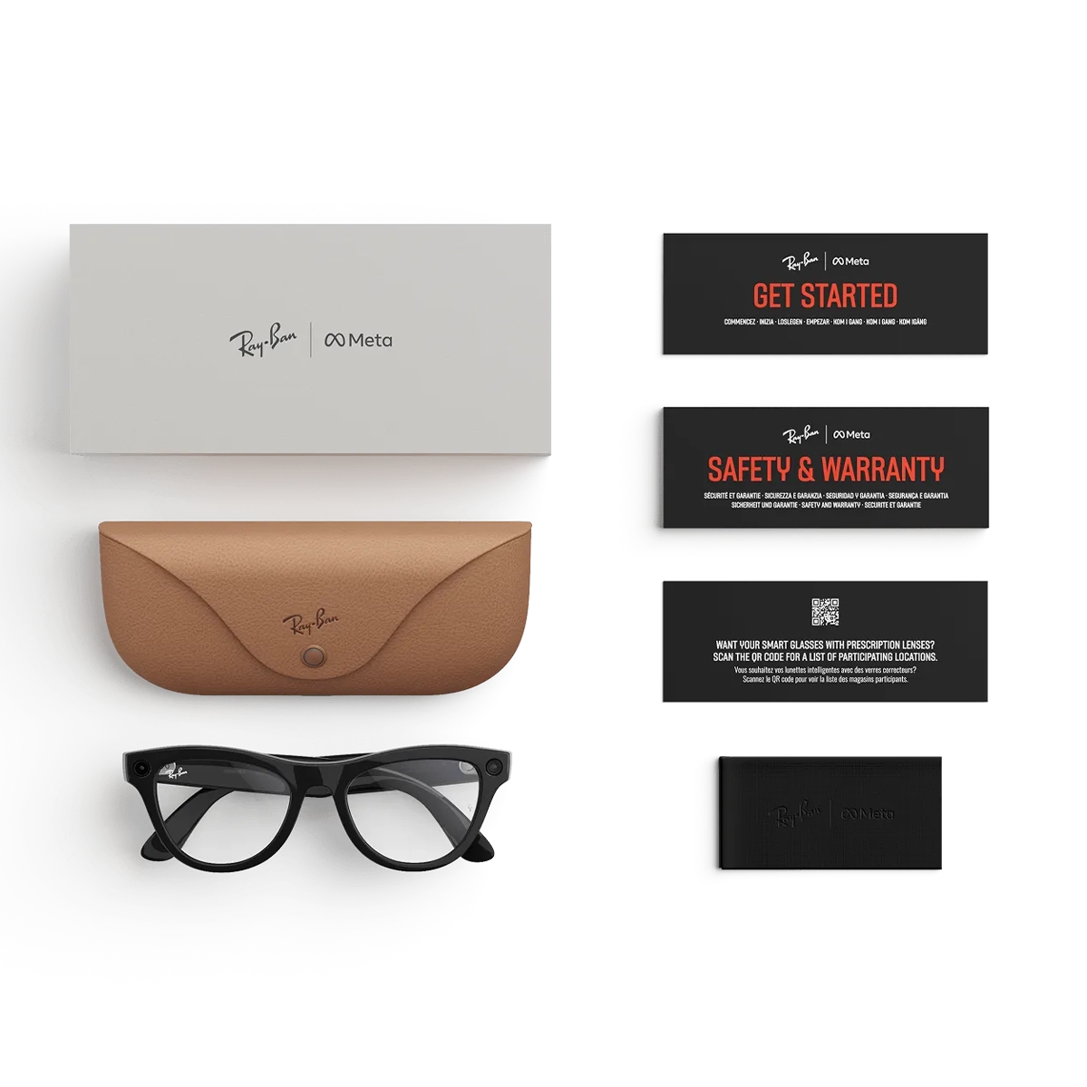 Смарт-очки Ray-Ban | Meta Skyler [Gen 2] Standard Shiny Black Frame / Clear Lenses (RW4014 601/SB 52-20)