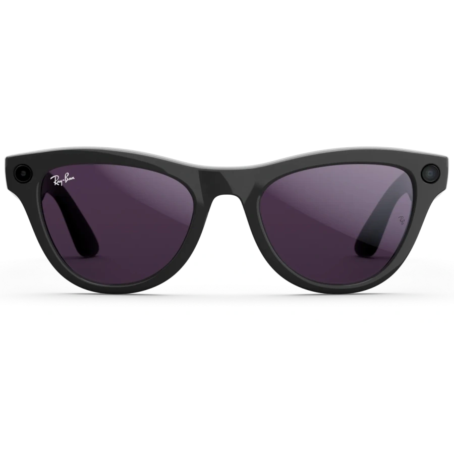Смарт-окуляри Ray-Ban | Meta Skyler [Gen 2] Standard Shiny Black Frame / Clear to Amethyst Transitions Lenses (RW4014 601/CH 52-20)