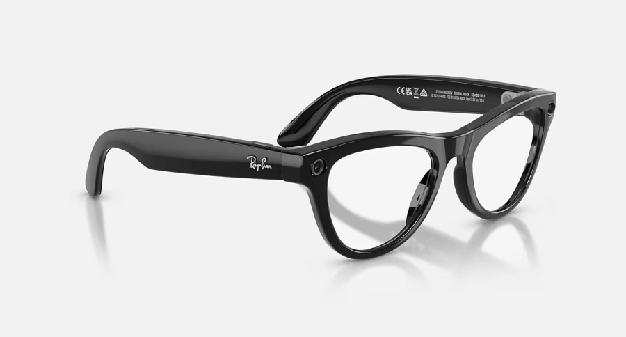 Смарт-окуляри Ray-Ban | Meta Skyler [Gen 2] Standard Shiny Black Frame / Clear to Amethyst Transitions Lenses (RW4014 601/CH 52-20)
