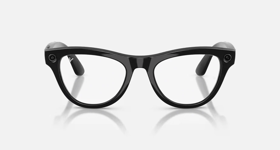 Смарт-окуляри Ray-Ban | Meta Skyler [Gen 2] Standard Shiny Black Frame / Clear to Amethyst Transitions Lenses (RW4014 601/CH 52-20)